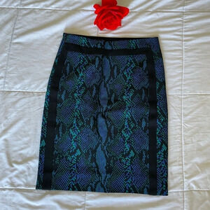 Diane Von Furstenburg snake print mini skirt